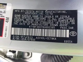 2011 Toyota Camry LE with VIN 4T1BF3EK7BU692395, listed as a IAAI auction lot 42071356 with 130,646 mi miles. Bid and sale history available at carsss.com. Image 9.