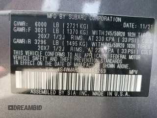 2022 Subaru Ascent Touring with VIN 4S4WMARD0N3409269, listed as a Copart auction lot 56928405 with 39,775 mi miles and Salvage title. Bid and sale history available at DreamBid. Image 13.