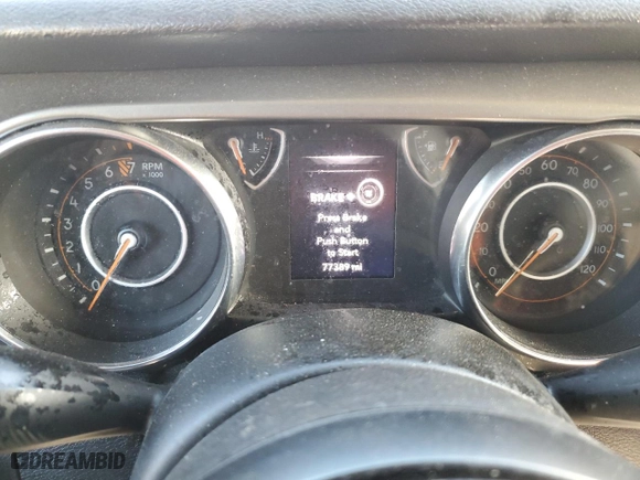 2019 Jeep Wrangler Unlimited Sport S with VIN 1C4HJXDG9KW555447, listed as a Copart auction lot 83659034 with 77,389 mi miles and Salvage Title. Bid and sale history available at carsss.com. Image 9.