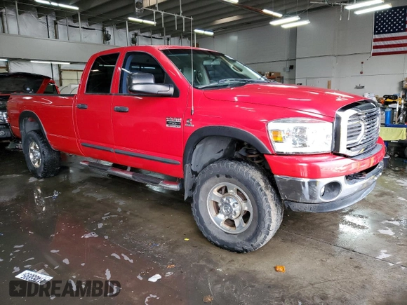 2007 Dodge Ram 2500 SLT with VIN 3D7KS28A27G850462, listed as a Copart auction lot 41455895 with 137,348 mi miles and Salvage Title. Bid and sale history available at carsss.com. Image 4.
