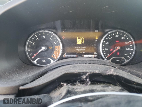 2021 Jeep Renegade Latitude with VIN ZACNJDB17MPN32651, listed as a Copart auction lot 48613025 with 42,196 mi miles and Salvage title. Bid and sale history available at DreamBid. Image 9.