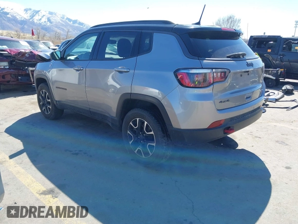 2020 Jeep Compass Trailhawk with VIN 3C4NJDDB1LT202889, listed as a IAAI auction lot 41866115 with 108,227 mi miles and . Bid and sale history available at carsss.com. Image 3.