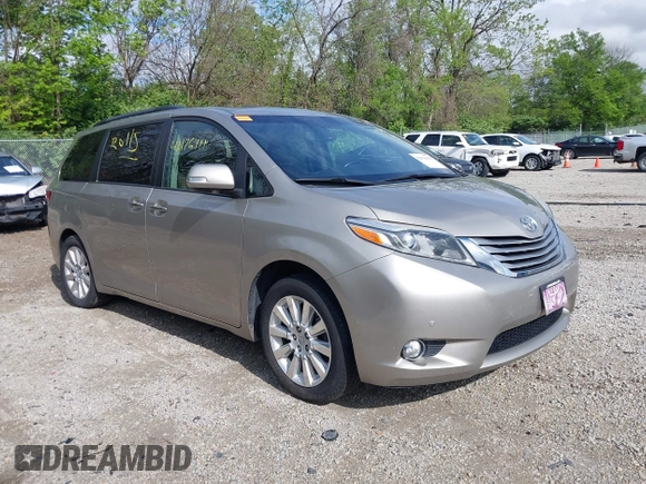 2015 Toyota Sienna XLE z VIN 5TDYK3DC6FS632493, wystawiony jako IAAI lot #42176411 z przebiegiem 172 929 mil mil oraz . Historia ofert i sprzedaży dostępna na DreamBid. Obrazek 1.