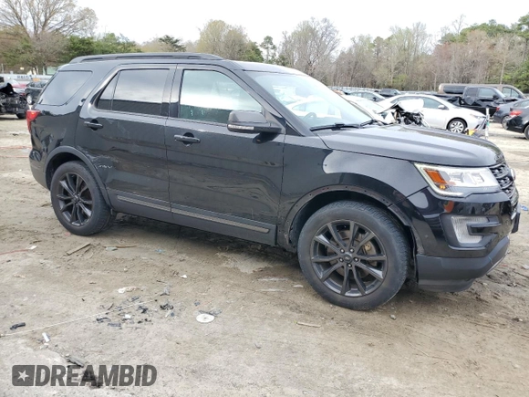 2017 Ford Explorer XLT with VIN 1FM5K8D88HGD20051, listed as a Copart auction lot 52069405 with 114,931 mi miles and Salvage Title. Bid and sale history available at DreamBid. Image 4.