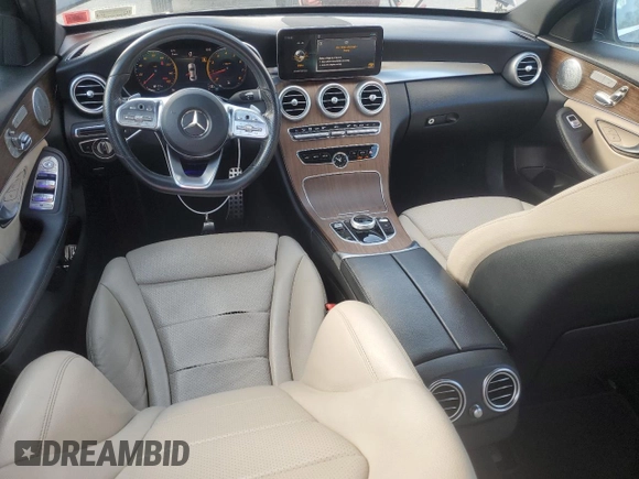 2020 Mercedes-Benz C 300 with VIN 55SWF8EBXLU328905, listed as a Copart auction lot 47097035 with 41,265 mi miles and Clean Title. Bid and sale history available at DreamBid. Image 8.