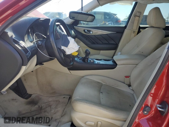 2015 Infiniti Q50 Premium with VIN JN1BV7AP0FM333480, listed as a Copart auction lot 50940215 with 0 mi miles and Salvage Title. Bid and sale history available at carsss.com. Image 7.