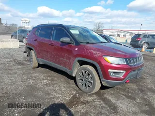 2020 Jeep Compass Trailhawk with VIN 3C4NJDDB2LT239384, listed as a IAAI auction lot 41527372 with 56,122 mi miles and . Bid and sale history available at carsss.com. Image 1.