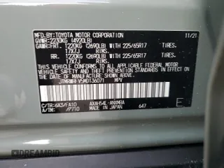 2021 Toyota RAV4 Hybrid XLE with VIN JTMRWRFV5MD136071, listed as a Copart auction lot 76898674 with 33,973 mi miles and Salvage Title. Bid and sale history available at carsss.com. Image 13.