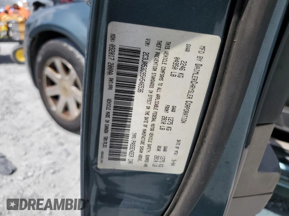 2005 Chrysler 300 Touring z VIN 2C3JA53G95H546536, wystawiony jako Copart lot #60667575 z przebiegiem 163 625 mil mil oraz Szkoda całkowita • Salvage title. Historia ofert i sprzedaży dostępna na DreamBid. Obrazek 12.