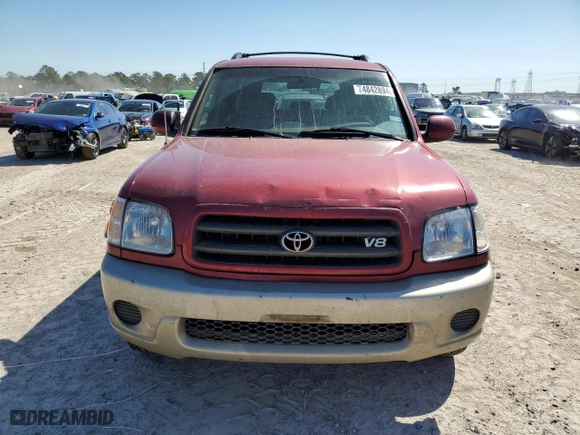 2001 Toyota Sequoia SR5 with VIN 5TDZT34A31S014508, listed as a Copart auction lot 48428945 with 290,773 mi miles and Salvage Title. Bid and sale history available at carsss.com. Image 5.