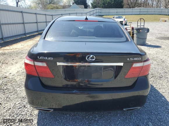 2007 Lexus LS 460 with VIN JTHBL46F675001362, listed as a Copart auction lot 48631685 with 219,477 mi miles and Salvage Title. Bid and sale history available at carsss.com. Image 6.