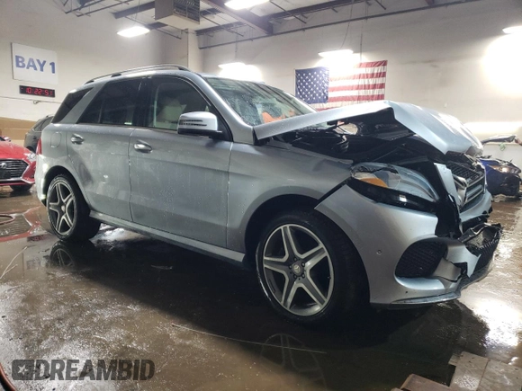 2016 Mercedes-Benz GLE 400 with VIN 4JGDA5GB1GA635070, listed as a Copart auction lot 48164945 with 47,045 mi miles and Salvage title. Bid and sale history available at DreamBid. Image 4.
