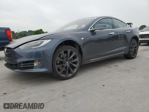 2020 Tesla Model S Long Range with VIN 5YJSA1E22LF351472, listed as a Copart auction lot 56195695 with 76,311 mi miles and Salvage title. Bid and sale history available at DreamBid. Image 1.