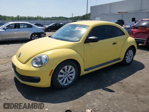 2015 Volkswagen Beetle Fleet Edition with VIN 3VWF17AT9FM635908, listed as a Copart auction lot 62085845 with 78,056 mi miles and Salvage title. Bid and sale history available at DreamBid. Image 1.