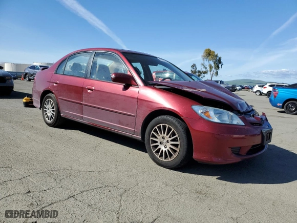 2005 Honda Civic Sdn EX with VIN 2HGES26765H547150, listed as a Copart auction lot 49720695 with 173,586 mi miles and Clean Title. Bid and sale history available at carsss.com. Image 4.