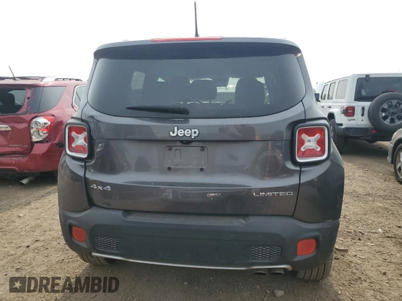 2017 Jeep Renegade Limited z VIN ZACCJBDB0HPF80051, wystawiony jako Copart lot #59008765 z przebiegiem 32 376 mil mil oraz Szkoda całkowita • Salvage title. Historia ofert i sprzedaży dostępna na DreamBid. Obrazek 6.