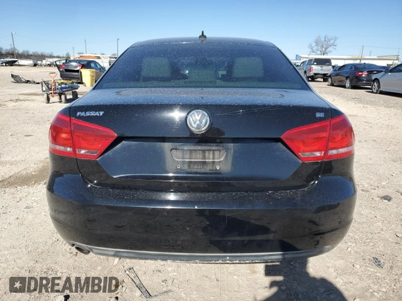 2013 Volkswagen Passat SE with VIN 1VWBH7A30DC130963, listed as a Copart auction lot 47929415 with 176,137 mi miles and Salvage Title. Bid and sale history available at carsss.com. Image 6.