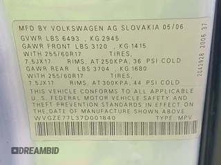 2007 Volkswagen Touareg V6 z VIN WVGZE77L37D001840, wystawiony jako IAAI lot #42323795 z przebiegiem 176 486 mil mil oraz . Historia ofert i sprzedaży dostępna na DreamBid. Obrazek 9.