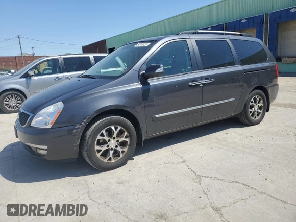 2014 Kia Sedona EX with VIN KNDMH4C79E6586874, listed as a Copart auction lot 54245435 with 161,074 mi miles and Clean Title. Bid and sale history available at carsss.com. Image 1.