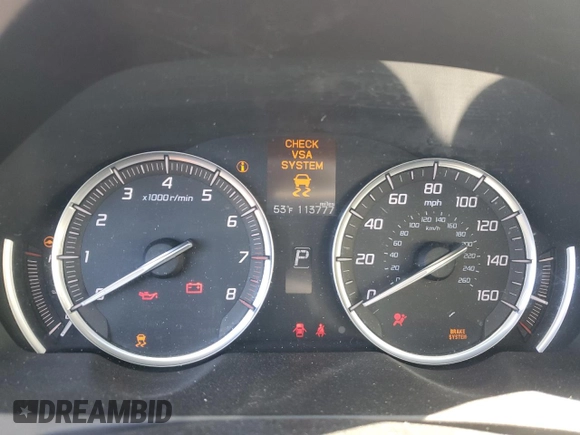 2016 Acura TLX V6 with VIN 19UUB2F37GA009180, listed as a Copart auction lot 46912385 with 113,777 mi miles and Salvage Title. Bid and sale history available at carsss.com. Image 9.
