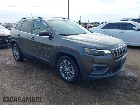 2019 Jeep Cherokee Latitude Plus with VIN 1C4PJLLB4KD403310, listed as a IAAI auction lot 41691832 with 72,398 mi miles. Bid and sale history available at carsss.com. Image 1.