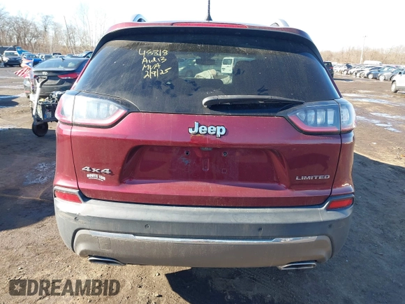 2019 Jeep Cherokee Limited with VIN 1C4PJMDX6KD337276, listed as a IAAI auction lot 41572575 with 76,233 mi miles and . Bid and sale history available at DreamBid. Image 16.