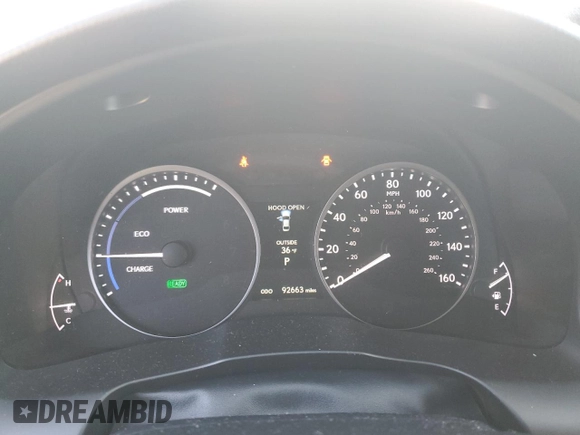 2013 Lexus ES 300h Hybrid with VIN JTHBW1GG1D2019567, listed as a Copart auction lot 50963885 with 92,663 mi miles and Salvage Title. Bid and sale history available at carsss.com. Image 9.