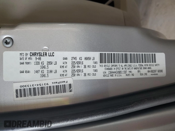 2009 Dodge Grand Caravan SE with VIN 1D8HN44E09B511597, listed as a Copart auction lot 61754875 with 410,045 mi miles and Clean title. Bid and sale history available at DreamBid. Image 12.
