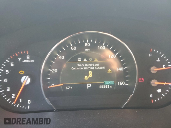 2020 Kia Sorento EX V6 with VIN 5XYPH4A53LG659830, listed as a Copart auction lot 88871045 with 45,383 mi miles and Salvage Title. Bid and sale history available at carsss.com. Image 9.