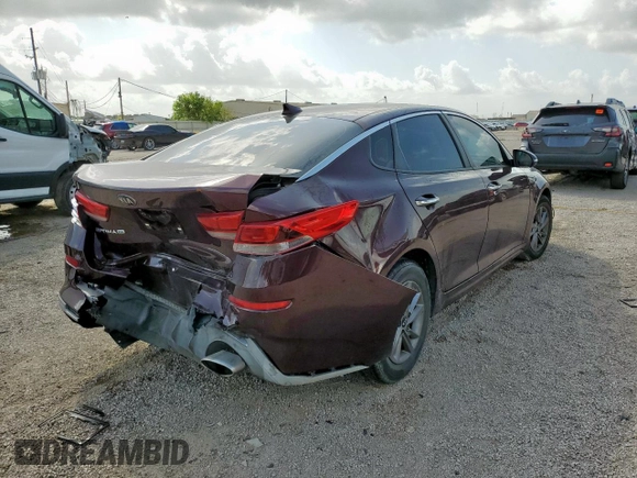 2020 Kia Optima LX with VIN 5XXGT4L35LG430533, listed as a Copart auction lot 60634995 with 58,376 mi miles and Clean title. Bid and sale history available at DreamBid. Image 3.