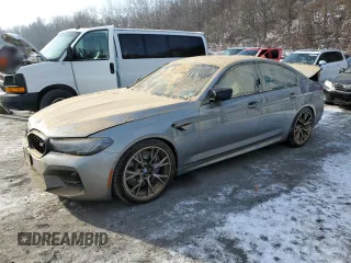 2021 BMW M5 with VIN WBS83CH06MCG88652, listed as a Copart auction lot 86330974 with 0 mi miles and Salvage Title. Bid and sale history available at carsss.com. Image 1.