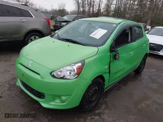 2015 Mitsubishi Mirage DE with VIN ML32A3HJ3FH003816, listed as a IAAI auction lot 41653146 with 121,638 mi miles. Bid and sale history available at carsss.com. Image 2.