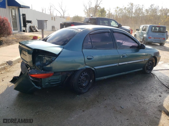 2004 Kia Rio with VIN KNADC125446302401, listed as a Copart auction lot 78370634 with 153,830 mi miles and Non Repairable. Bid and sale history available at carsss.com. Image 3.