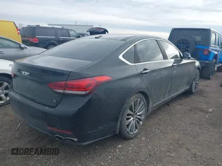 2015 Hyundai Genesis 5.0L with VIN KMHGN4JF3FU064668, listed as a IAAI auction lot 41139235 with 58,353 mi miles. Bid and sale history available at carsss.com. Image 4.