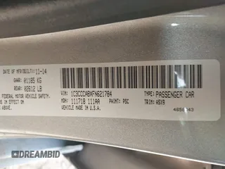 2015 Chrysler 200 Limited with VIN 1C3CCCABXFN621784, listed as a IAAI auction lot 41914473 with 117,313 mi miles. Bid and sale history available at carsss.com. Image 9.