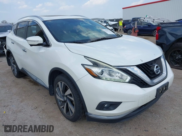 2015 Nissan Murano SL z VIN 5N1AZ2MH5FN213233, wystawiony jako IAAI lot #41869124 z przebiegiem 125 104 mil mil oraz . Historia ofert i sprzedaży dostępna na DreamBid. Obrazek 1.