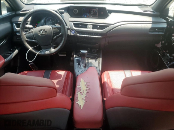 2019 Lexus UX 250h with VIN JTHU9JBH2K2014259, listed as a Copart auction lot 59742055 with 48,788 mi miles and Salvage title. Bid and sale history available at DreamBid. Image 8.