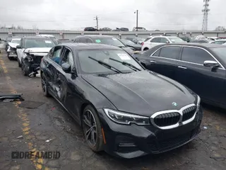 2021 BMW 3 Series 330i with VIN 3MW5R1J00M8B80041, listed as a IAAI auction lot 41727136 with 1 mi miles. Bid and sale history available at carsss.com. Image 1.