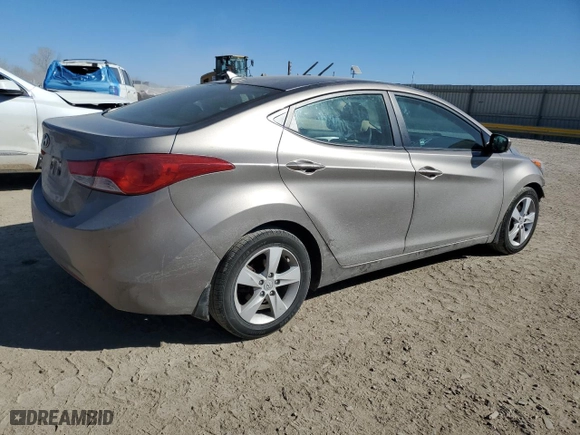 2013 Hyundai Elantra Limited PZEV with VIN 5NPDH4AE0DH231565, listed as a Copart auction lot 47442315 with 102,618 mi miles and Salvage Title. Bid and sale history available at carsss.com. Image 3.