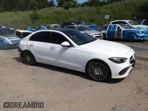 2023 Mercedes-Benz C 300 with VIN W1KAF4HB7PR138792, listed as a Copart auction lot 62023855 with 36,124 mi miles and Clean title. Bid and sale history available at DreamBid. Image 4.