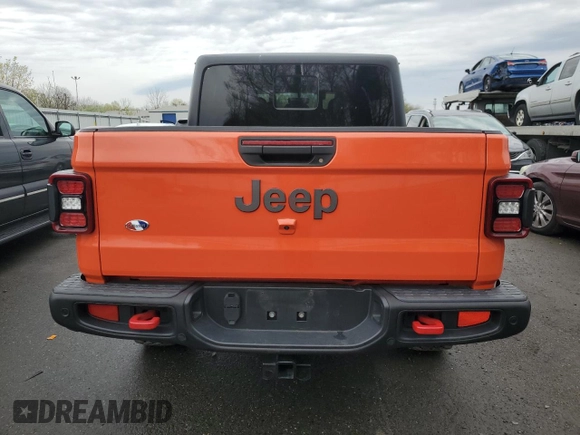 2020 Jeep Gladiator Rubicon z VIN 1C6JJTBG8LL156097, wystawiony jako Copart lot #53087525 z przebiegiem 70 252 mil mil oraz Szkoda całkowita • Salvage title. Historia ofert i sprzedaży dostępna na DreamBid. Obrazek 6.