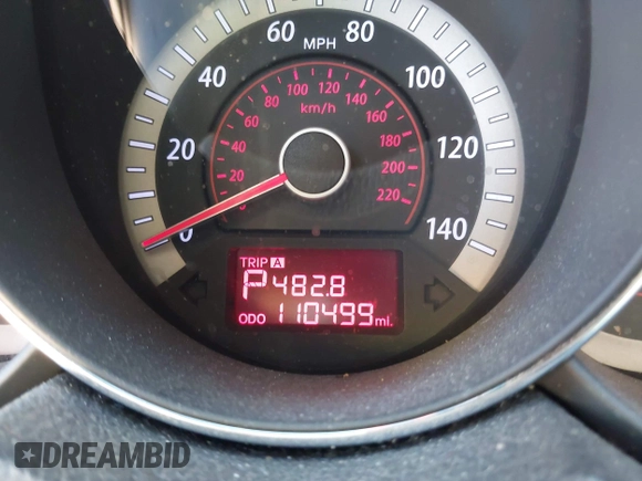 2013 Kia Forte EX with VIN KNAFU4A27D5663948, listed as a IAAI auction lot 41748962 with 110,499 mi miles. Bid and sale history available at carsss.com. Image 15.