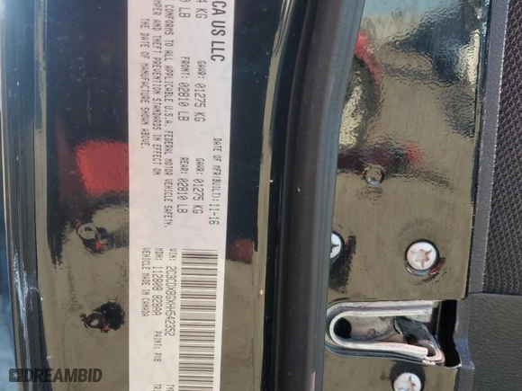 2017 Dodge Charger SE with VIN 2C3CDXBGXHH542352, listed as a Copart auction lot 47591335 with 225,089 mi miles and Salvage Title. Bid and sale history available at carsss.com. Image 12.