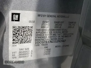 2018 Chevrolet Colorado 4WD ZR2 z VIN 1GCGTEEN2J1292947, wystawiony jako Copart lot #54360815 z przebiegiem 34 053 mil mil oraz Szkoda całkowita • Salvage title. Historia ofert i sprzedaży dostępna na DreamBid. Obrazek 12.