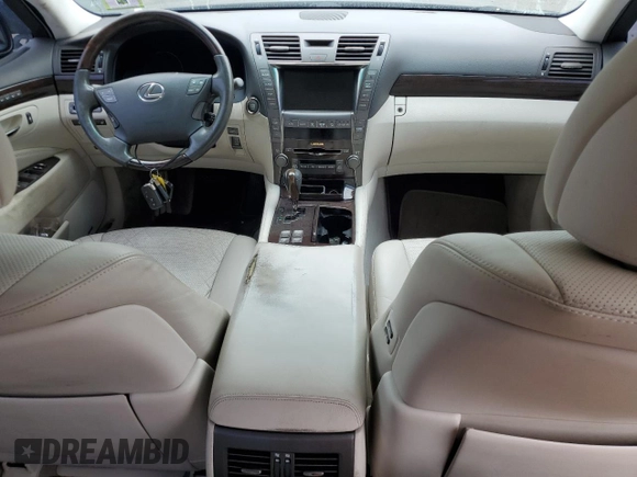 2009 Lexus LS 460 with VIN JTHCL46F695004169, listed as a Copart auction lot 72759814 with 139,316 mi miles and Salvage title. Bid and sale history available at DreamBid. Image 8.