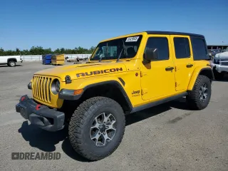 2021 Jeep Wrangler Unlimited Rubicon with VIN 1C4JJXFM3MW562661, listed as a Copart auction lot 56429045 with 74,510 mi miles and Salvage title. Bid and sale history available at DreamBid. Image 1.