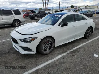 2021 Mercedes-Benz CLA with VIN W1K5J4GB9MN152844, listed as a Copart auction lot 43820873 with 32,514 mi miles. Bid and sale history available at carsss.com. Image 1.