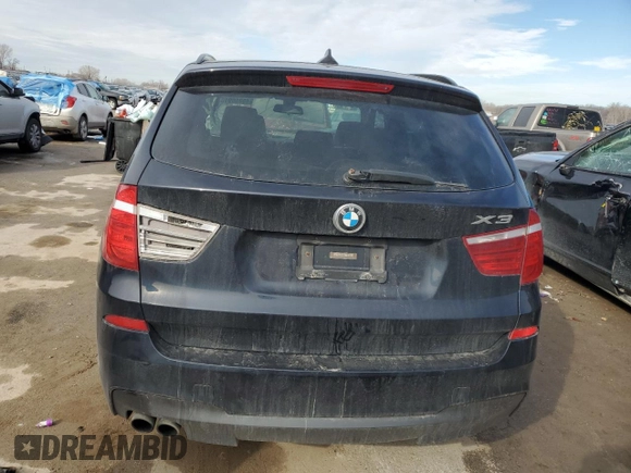 2013 BMW X3 xDrive35i with VIN 5UXWX7C50DL977275, listed as a Copart auction lot 46266915 with Not Provided miles and Salvage Title. Bid and sale history available at DreamBid. Image 6.