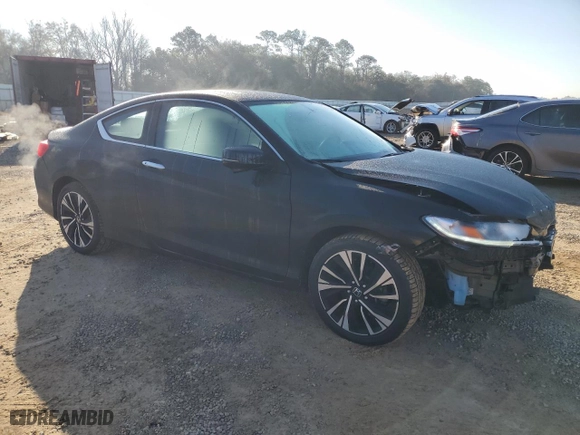 2017 Honda Accord Coupe EX-L V6 with VIN 1HGCT2B82HA005758, listed as a Copart auction lot 42766665 with 101,296 mi miles and Salvage Title. Bid and sale history available at carsss.com. Image 4.