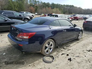 2011 Lexus IS 250 C with VIN JTHFF2C20B2520593, listed as a Copart auction lot 51487265 with 114,101 mi miles and Salvage Title. Bid and sale history available at DreamBid. Image 3.